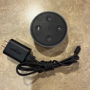Amazon Echo Dot 2nd Gen RS03QR Smart Wireless Speaker Black w/ Power Cord Tested